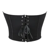 Black Matte-Finish Strapless Shaper Corset GXYR-241202