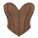 Black Matte-Finish Strapless Shaper Corset GXYR-241202