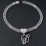 26 Letter Pendant Punk Cuban Chain Necklace YWSG-2025