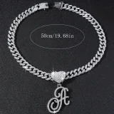 26 Letter Pendant Punk Cuban Chain Necklace YWSG-2025