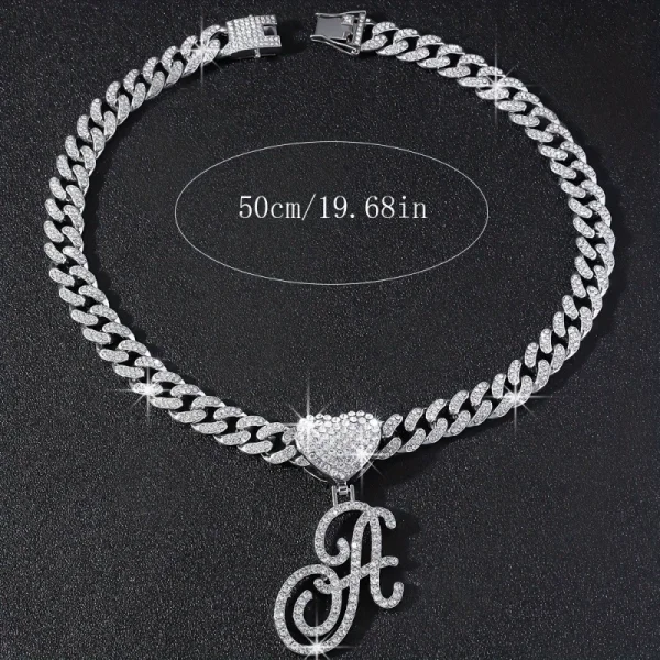 26 Letter Pendant Punk Cuban Chain Necklace YWSG-2025
