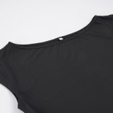 Slash Shoulder Short Sleeve Mini Dress GPKJ-MR49536