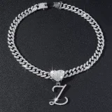 26 Letter Pendant Punk Cuban Chain Necklace YWSG-2025