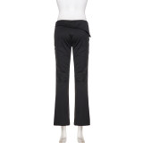 Riveted Webbing Knit Flared Pants GPKJ-MR47692