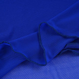 Mesh Solid Color Mid-Skirt GPKJ-MR49224