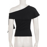 Solid Color Short Sleeve T Shirt GPKJ-MR49000