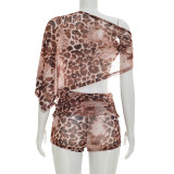 Print Mesh Two Piece Shorts Set MXBF-J26ST186