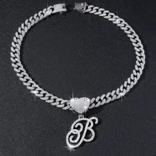 26 Letter Pendant Punk Cuban Chain Necklace YWSG-2025