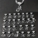 26 Letter Pendant Punk Cuban Chain Necklace YWSG-2025