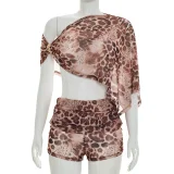 Print Mesh Two Piece Shorts Set MXBF-J26ST186