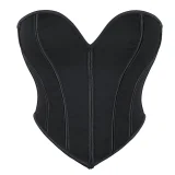 Black Matte-Finish Strapless Shaper Corset GXYR-241202