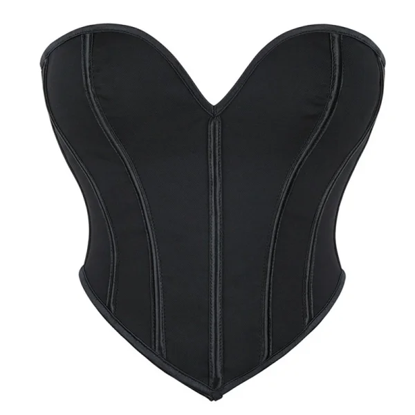 Black Matte-Finish Strapless Shaper Corset GXYR-241202