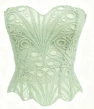 Irregular Lace Mesh Court Corset GXYR-250415