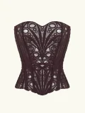 Irregular Lace Mesh Court Corset GXYR-250415