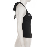Lace Patchwork Tie Up Halterneck Tank Top GPKJ-MR49236