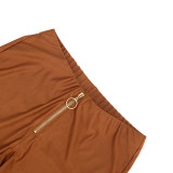 Sleeveless Solid Color Tie Up Top Seventh Pants Suit MXBF-J26ST201