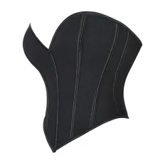Black Matte-Finish Strapless Shaper Corset GXYR-241202