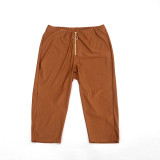Sleeveless Solid Color Tie Up Top Seventh Pants Suit MXBF-J26ST201
