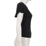 Solid Color Short Sleeve T Shirt GPKJ-MR49000