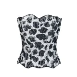 Irregular Lace Mesh Court Corset GXYR-250415