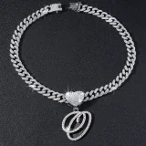 26 Letter Pendant Punk Cuban Chain Necklace YWSG-2025