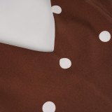 Polka Dots Print V Neck Sling Maxi Dress GPKJ-MR42401