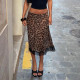 Leopard Lace Patchwork Mesh Mid-skirts GPKJ-MR49360