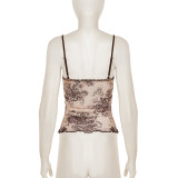 Print Contrast Color Tank Tops GPKJ-MR49346