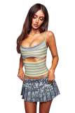 Stripe Sling Tank Tops GKYS-3059