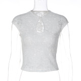 Lace Short Sleeve T Shirt GLAG-T6421492F