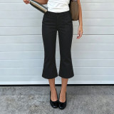 Solid Color Casual Micro Flare Pants GPKJ-MR48874