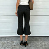 Solid Color Casual Micro Flare Pants GPKJ-MR48874
