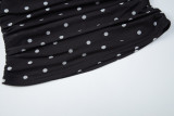 Polka Dot Print Mesh Top GLAG-T6121223F