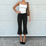 Solid Color Casual Micro Flare Pants GPKJ-MR48874