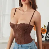 Lace Sling Bandeau Tank Top GXYR-9009