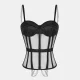 Mesh Bandeau Tie Fishbone Corset GXYR-241002