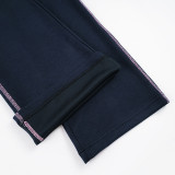 Contrast Color Drawstring Micro Flare Pants GPKJ-MR49368
