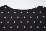 Polka Dot Print Mesh Top GLAG-T6121223F