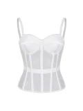 Mesh Bandeau Tie Fishbone Corset GXYR-241002