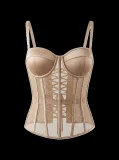Mesh Bandeau Tie Fishbone Corset GXYR-241002