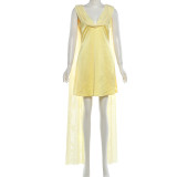 Solid Color Sleeveless Mini Dress GZJQ-K6D10144A