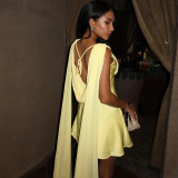 Solid Color Sleeveless Mini Dress GZJQ-K6D10144A