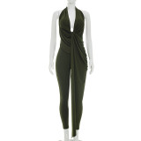 Deep V Neck Backless Jumpsuit GDSF-Q26JP051