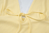 V Neck Halterneck Bacless Top GLAG-T6321400F