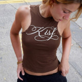 Letter Print Sleeveless Tank Top GZJQ-K6B08951A