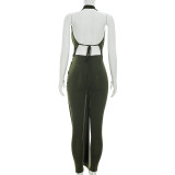 Deep V Neck Backless Jumpsuit GDSF-Q26JP051