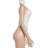 Solid Color Backless Top GZJQ-K6B10725A