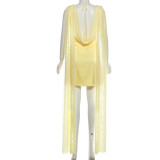Solid Color Sleeveless Mini Dress GZJQ-K6D10144A