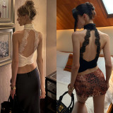 Solid Color Backless Top GZJQ-K6B10725A