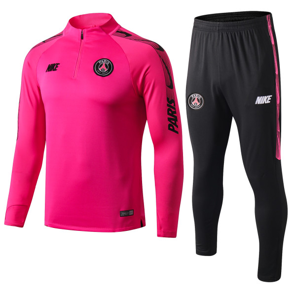 19-20 PSG Pink with Zipper Sweater Tracksuit Thai Quality